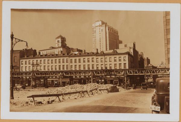 Image of Fulton Street elevated line in 1937