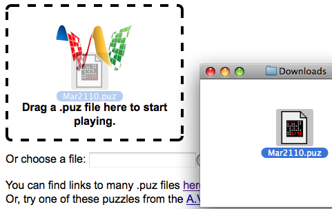 dragging a puz file